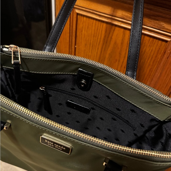 Kate Spade Olive Green Nylon Medium Satchel NWT - Picture 7 of 11